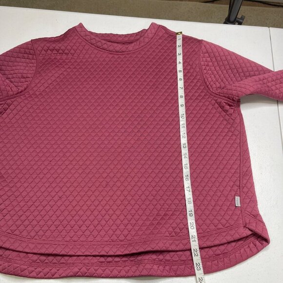 Eddie Bauer Quilted Pull Over Sweatshirt Top Womens XL Gorpcore Dusty Pink Mauve - Picture 8 of 9